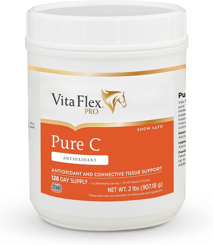 Vita Flex Pro Pure C Premium Quality Horse Vitamin C, 2 Pound, 128-Day Supply