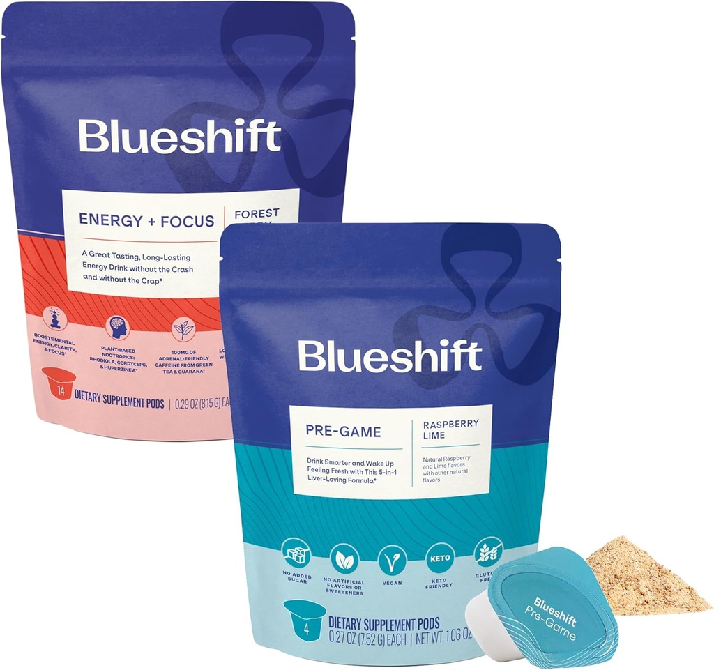 Blueshift Energy + Focus 14 Pack e Pre-Game 14 Pack Bundle