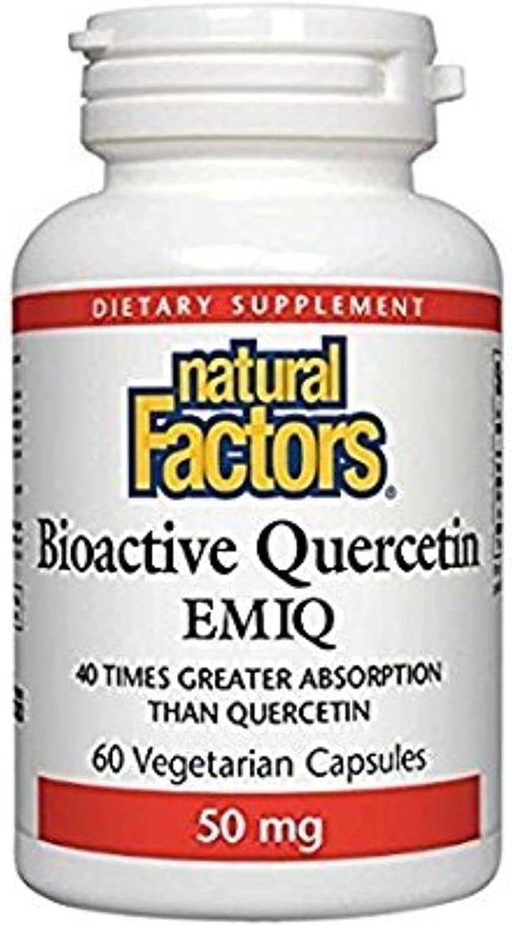 Fattori naturali Bioattivi Quercetina EMIQ 50mg, 60 capsule vegetariane