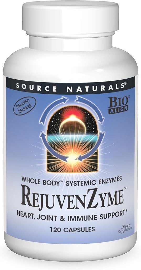 Fonte Naturals RejuvenZyme - per il cuore, Joint & Immune Support - 120 capsule