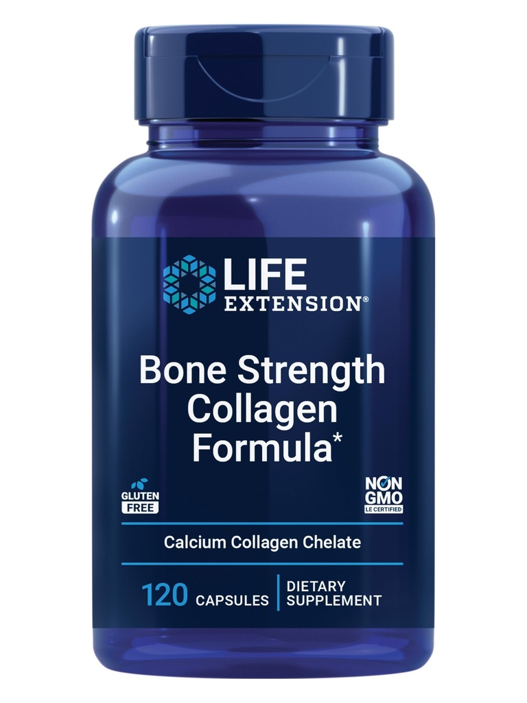 Prolungamento della vita Formula del collagene di resistenza di ossa, chelato del collage di calcio, fruttoborato di calcio, vitamina D3, citrato di magnesio, silicio, boro, senza glutine, non OGM, 120 capsule