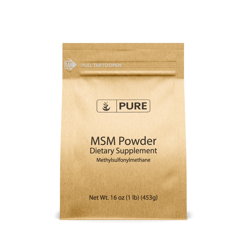 PURE ORIGINAL INGREDIENTI Methylsulfonylmethane (1lb) MSM, Integratore alimentare naturale dello zolfo