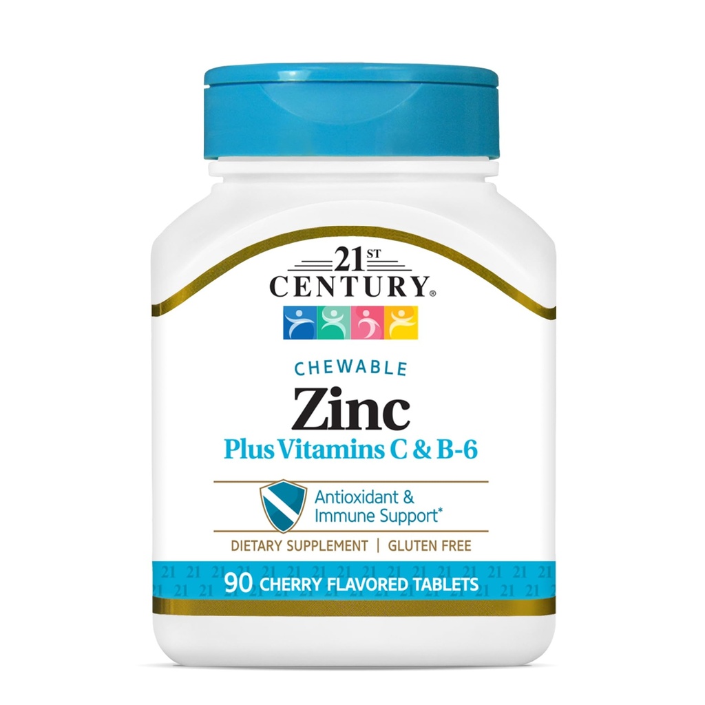 21st Century Zinc Chewable Withc & B6 - Ciliegia, 90 Conte