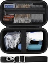 Custodia rigida per Nebulizzatore portatile Mesh Inhaler Spacer Nebulizzatori macchina per adulti e bambini viaggio casa uso, custodia protettiva con tasca in rete per cavo USB e batteria, nero