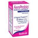HealthAid FemProbio – Probiotico con fibra prebiotica | 50 miliardi di CFU | 30 capsule vegetariane | Acid & Bile Resistant, Lattosio, Gluten & GMO-Free