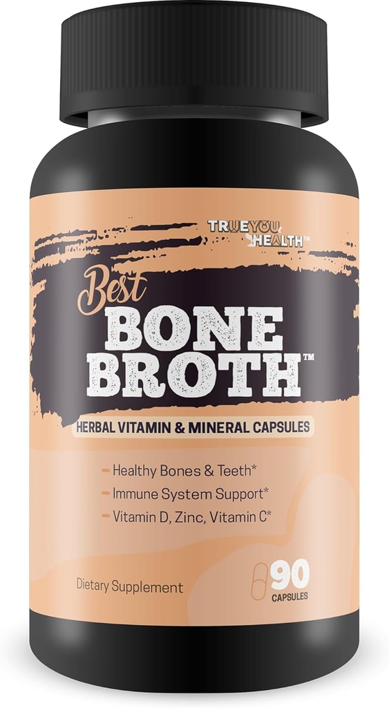 Migliore Bone Broth Capsule - Integratore Salute e Immunità - Bone Broth Powder Alternative Capsule - Bone Salute Integratori Donne Oltre 50 & Bone Salute Integratori per Uomo - Vitamina D Bone Salute