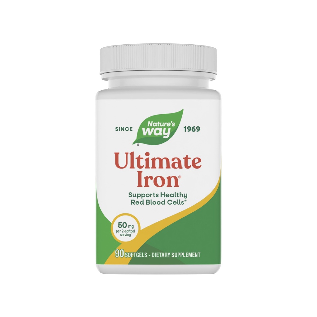 Il ferro finale di modo naturale, supporta le cellule sane del sangue rosso,* Supporta la produzione di energia cellulare*, 50 mg per 2-Softgel Serving, senza glutine, 90 Softgels (Packaging May Vary)
