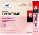 JUNG KWAN JANG Everytime Energy Boost Korean Red Ginseng Extract Stick 1.000mg & Honey - Vegan Ginseng Energy Drink Liquid Stick Supplements - Costruisce Stamina & Immunity No Caffeine (30 Sticks)