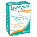 HealthAid LiverVital – Supporto per fegato di una volta-Daily con cardo di latte, dadelione, curcuma e carciofo Plus Metionina, Choline & Inositol | Vegetariano, 60 compresse