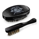 Cuscinetto spazzola per gli uomini - Natural Boar Bristle Beard Brush Kit - Mosche Brush per gli uomini - Premium Grooming Set di Hunter Jack