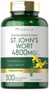 Carlyle St John's Wort Capsule | 4800mg | 300 Count | Non-GMO & Gluten Free Supplement | Estratto standardizzato