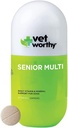 Vet Worthy Senior Multivitamin Chewable for Dogs - Antiossidanti e supporto nutrizionale - Supporto giornaliero - Vitamine essenziali, Minerali, & Enzimi- Liver Flavor Chewable for Dogs - 60 compresse