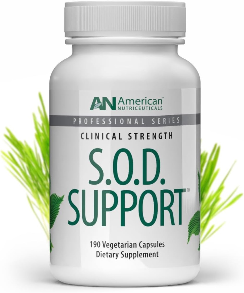American Nutriceuticals – Supporto S.O.D. – 190 capsule – Supporta la produzione naturale di dismutasi super ossida – Distrugge radicali liberi, Supporta la disintossicazione intracellulare & Facile da ingoiare