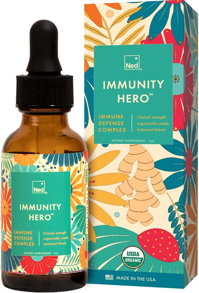 Ned Immunity HeroTM - Integratore organico di supporto immunitario per adulti - Booster immunitario con Echinacea e Astralagus