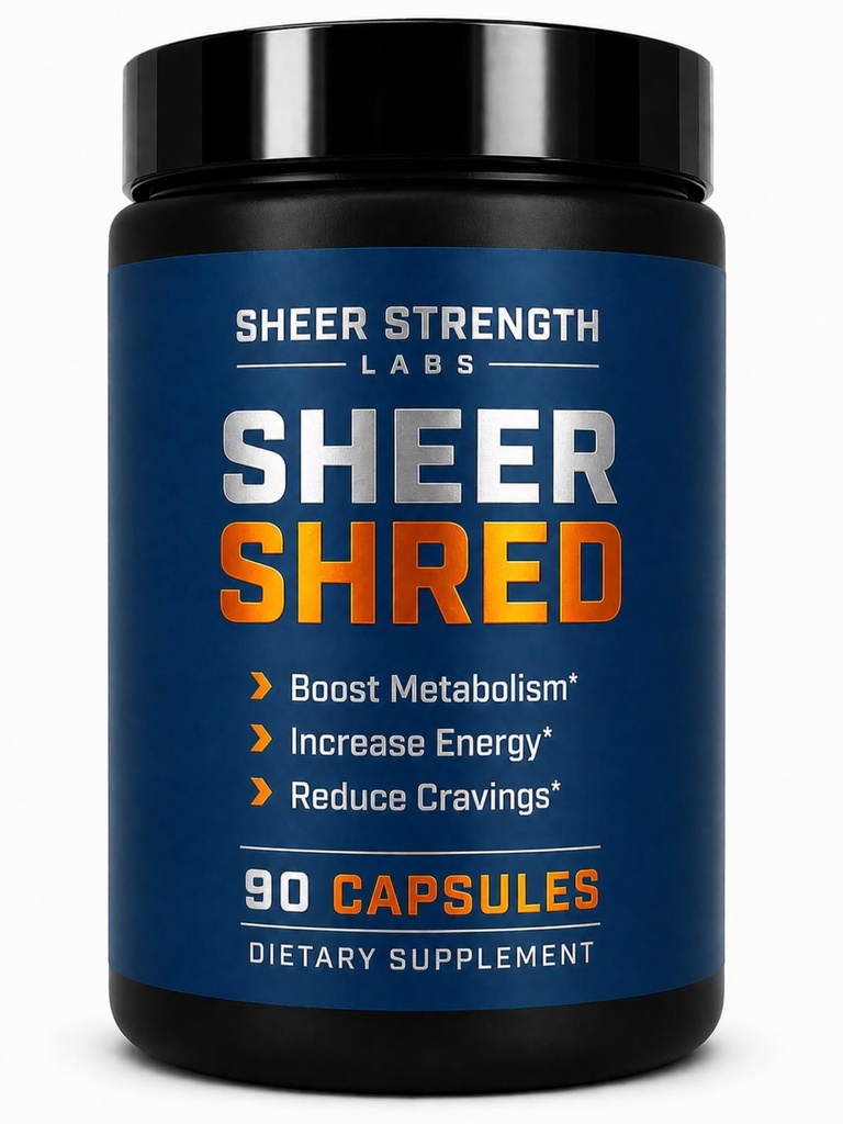 Bruciatore Sheer Strength Labs per gli uomini - Dose Clinically Backed, Formula più forte - Made in USA - Premium Blend of Rauwolscine, L-Carnitine, Capsaicina. 30 Serve