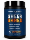 Bruciatore Sheer Strength Labs per gli uomini - Dose Clinically Backed, Formula più forte - Made in USA - Premium Blend of Rauwolscine, L-Carnitine, Capsaicina. 30 Serve