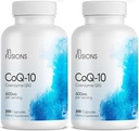 Infusioni massima resistenza puro CoQ10 600mg 200 capsule ad alto assorbimento Gluten Free Non OGM (2)