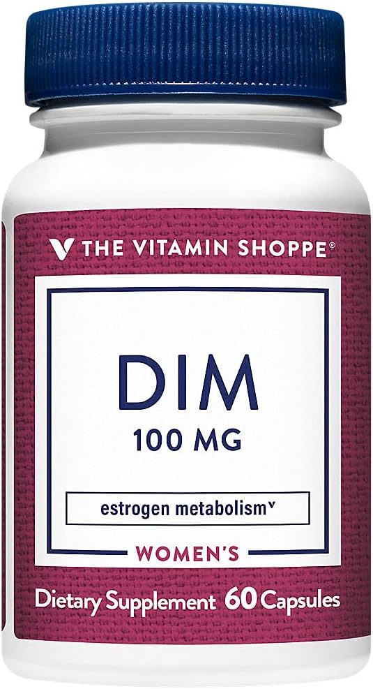 La vitamina Shoppe DIM 100MG con estratto di pepe nero Bioperine, supporta il metabolismo estrogeno per la salute delle donne (60 capsule)