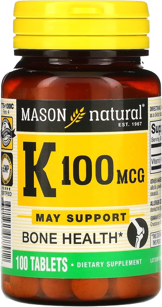 MASON Vitamina NATURAL K, 100 mcg, 100 compresse
