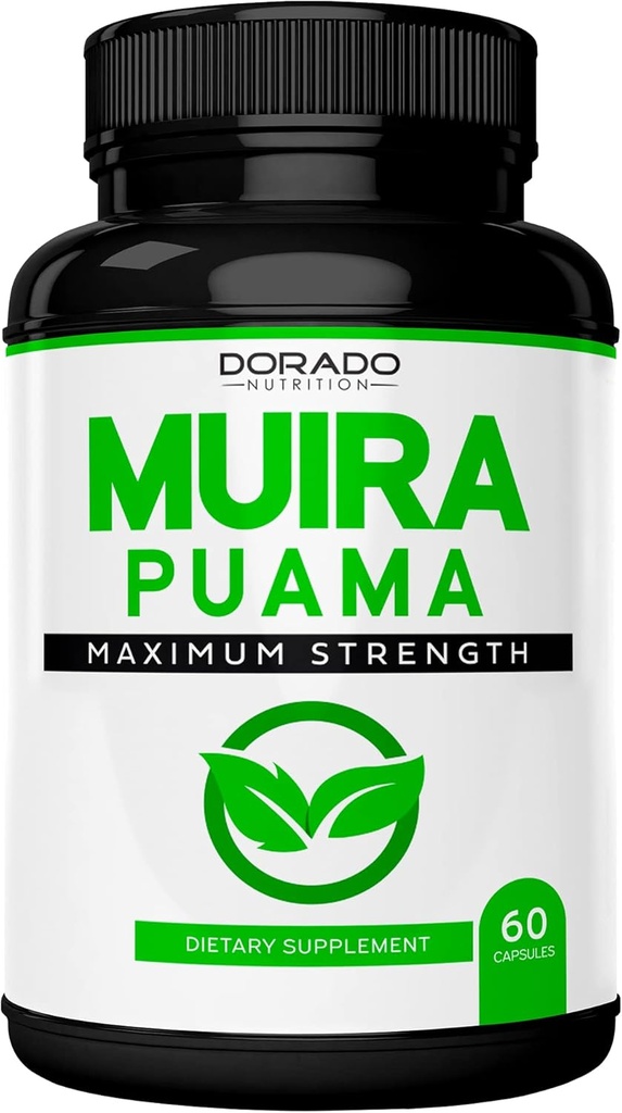 Estratto di radice di Muira Puama 1000mg per gli uomini e le donne - Capsule Premium - 60 Count - Filler Zero - Terzo Pary Testato - Gluten Free & Non-OGM - USA Made - Garanzia di qualità - Testato per Potency & Purity