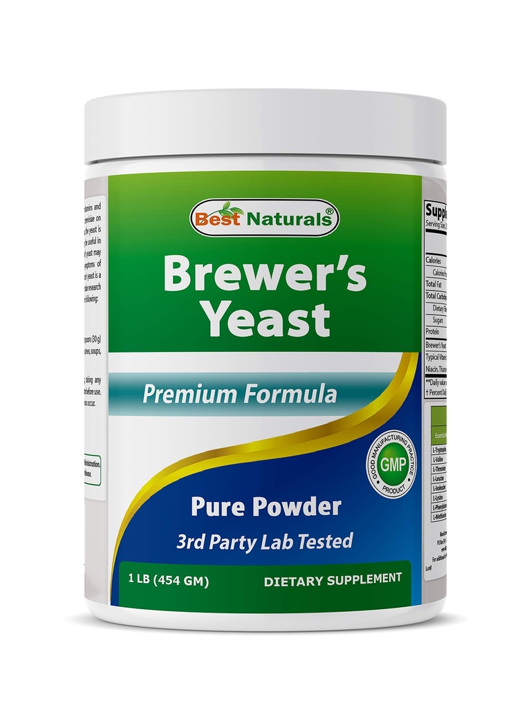 Best Naturals 100% Pure Brewers lievito in polvere - 16 oz - Supporti per aumento del latte materno durante l'allattamento, lattazione, salute digestiva