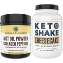 Prestazioni Costa sinistra Keto MCT Polvere + collagene e Keto Cheesecake Meal Sostituzione