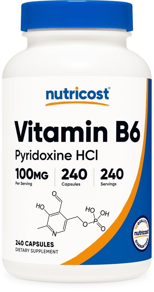 Nutricost Vitamina B6 (Pyridoxine HCl) 100mg, 240 capsule