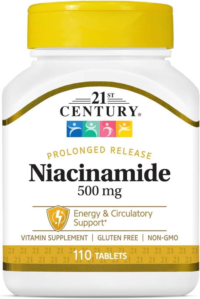 21st Century Niacinamide 500 mg compresse prolungato rilascio - 110 ct, confezione da 2