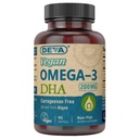 DEVA Vegan Omega-3 DHA Supplemento, Una volta per giorno Softgel 200 MG, Carrageenan Free, Gelatin Free, Non-Fish, Olio di alghe, Omega-3 acidi grassi - 90 Softgels