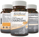 Carbone di cocco attivato 1200mg, 180 Capsule - Pillole per Sistema Digestivo, Bloating, Vegan (1bottiglia)