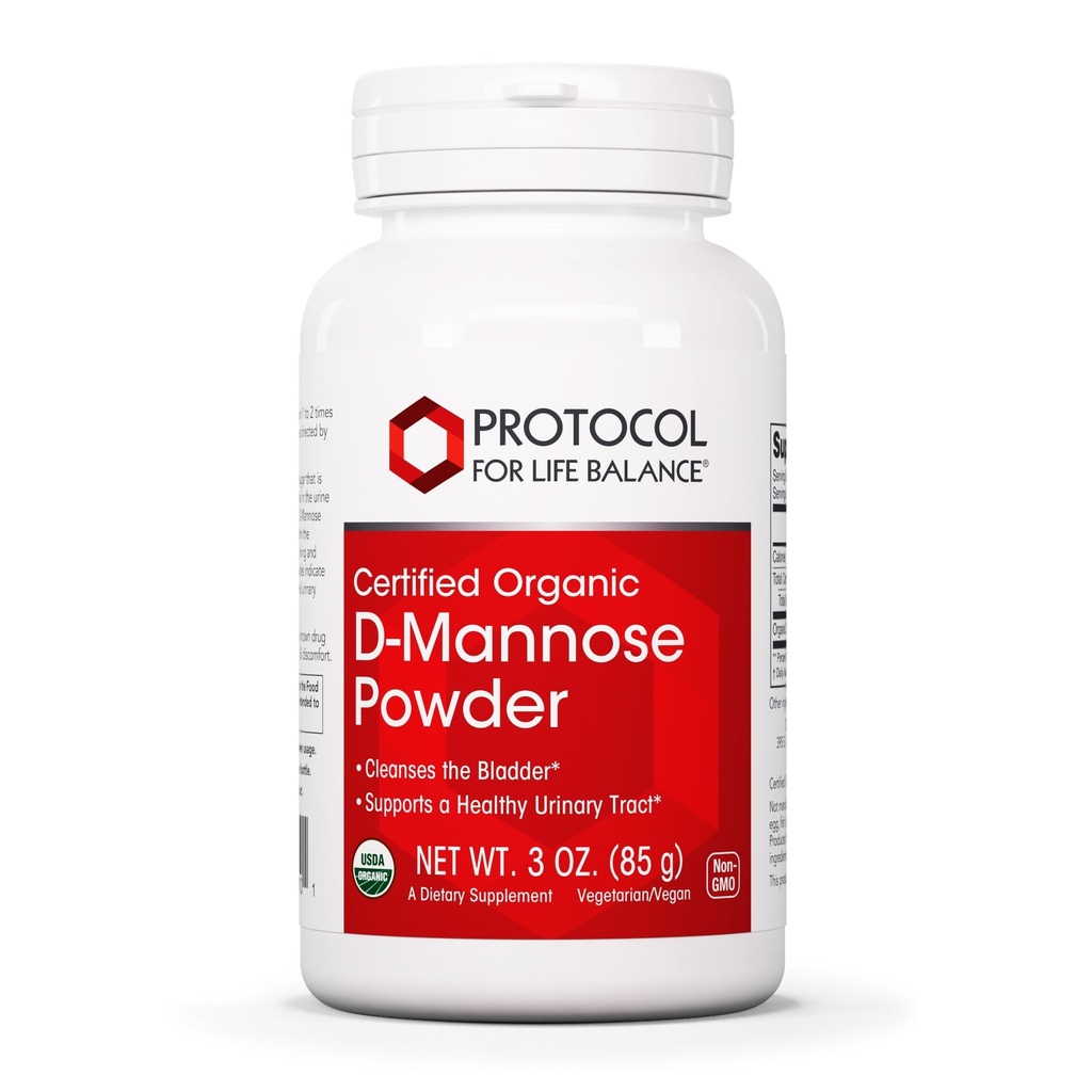 PROTOCOLLO PER LA VITA BALANCE D-Mannose Polvere - 2g per porzione - pulizia della vescica - Tratto urinario di sostegno - per uomini e donne - Kosher & Non OGM - 3 oz