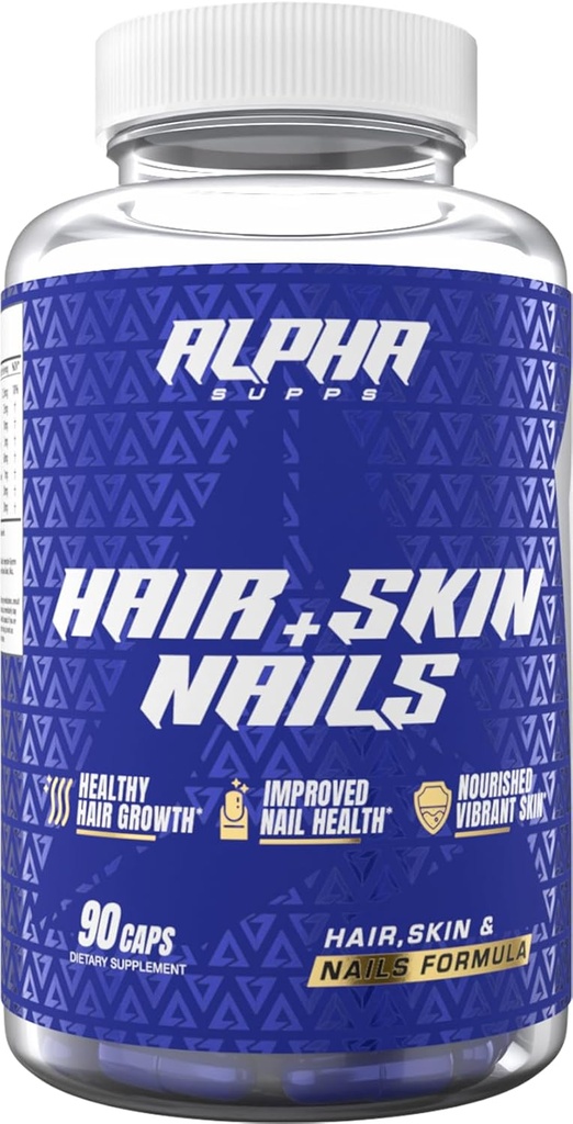 Alpha fornisce capelli, pelle e unghie supplemento per le donne - Vibrante HSN Salute e resistenza con biotina, collagene e vitamine per sostenere la crescita dei capelli, spessore e la radiazione della pelle - 90 capsule