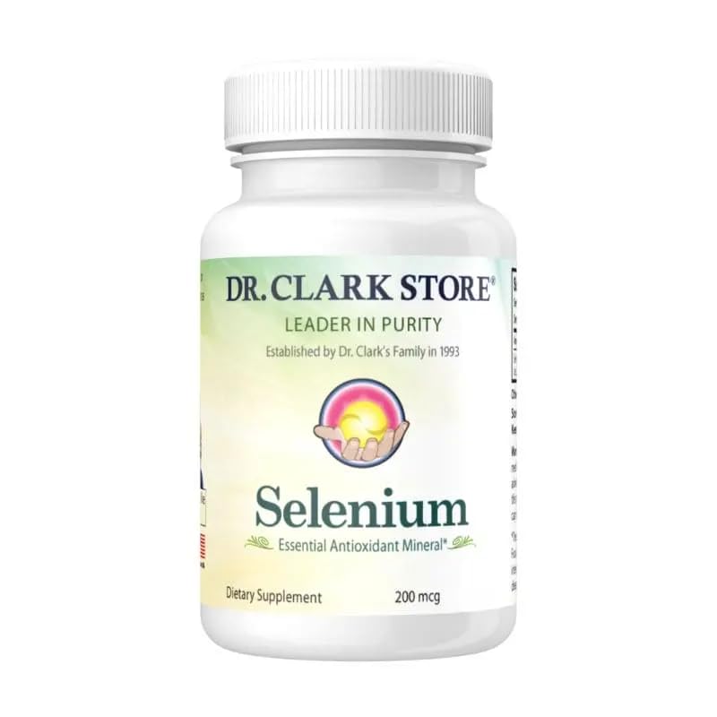 Dr. Clark Selenium Supplement 200 Mcg - Capsule Dietetici con Minerale Essenziale - Migliora la funzione tiroidea, Supporto Immune - 100 Capsule