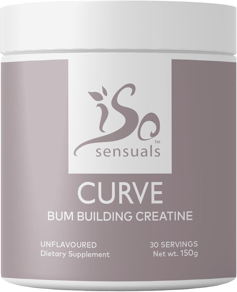 IsoSensuals Curve Bum Building Creatine - Micronized 200 Mesh per Smooth Muscle Builder per le donne, Creatine Women Enhancer, Energy Supplement per Booty Gains.