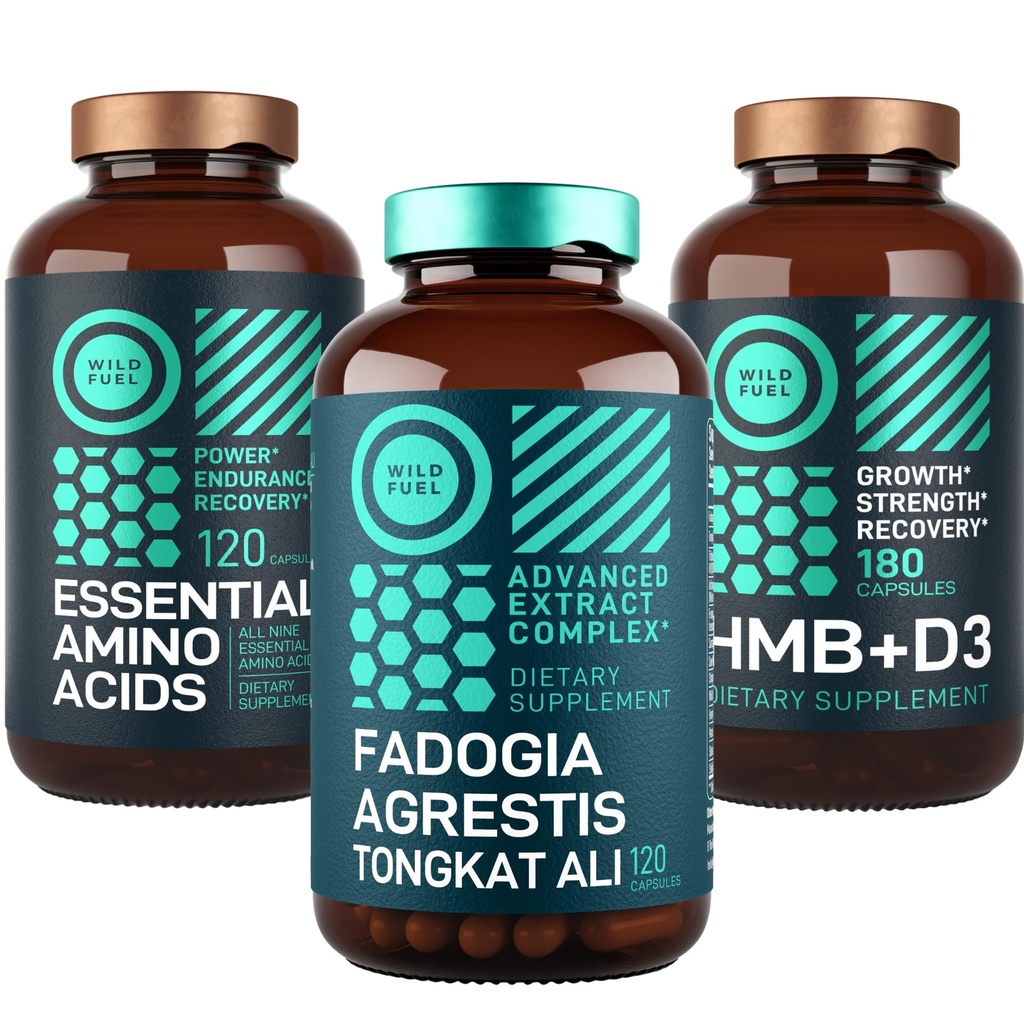 WILD FUEL Aminoacidi, HMB e Fadogia Agrestis Complex Power & Potenziali Bundle