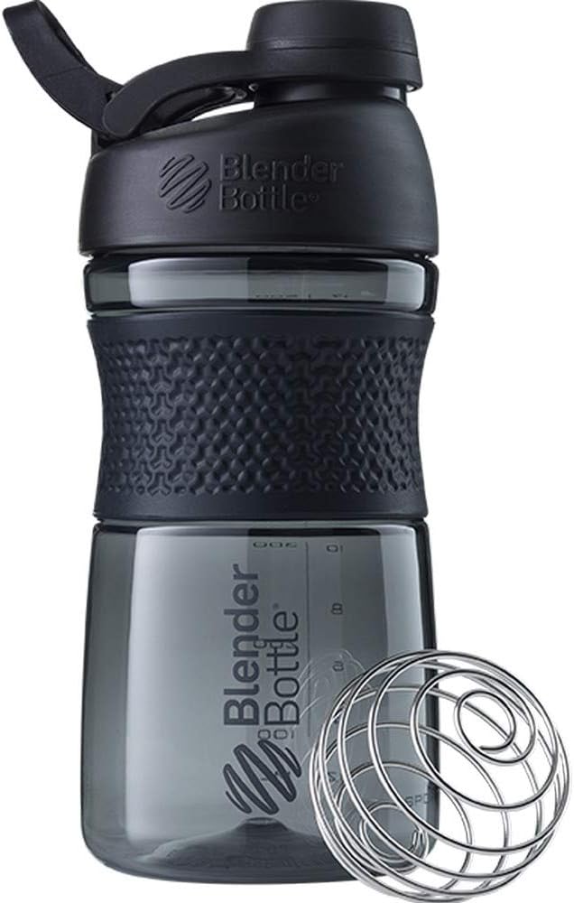 BlenderBottle 20 once Rose e Black Protein Shaker Bottiglie con BlenderBall Wire Whisk