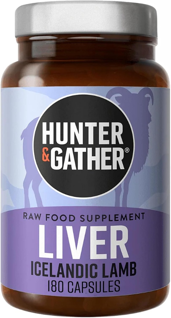 Hunter & Gather Nose to Tail 180 Capsule dal fegato | Wild, Grass Fed Islandic Lamb Ancestral Ispirato Integratori | Nessun OGM Feed, Antibiotici o ormoni