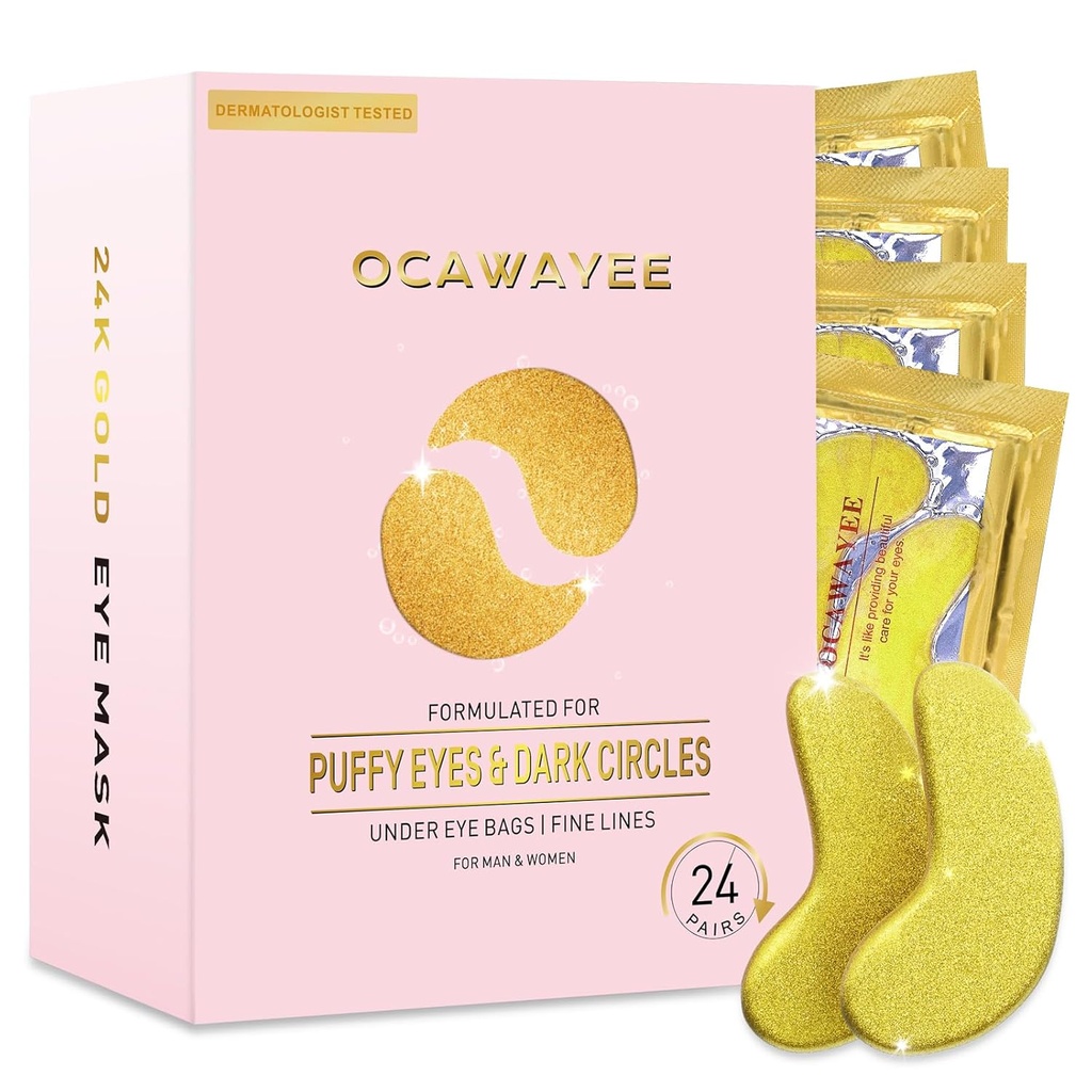 Sotto Eye Patches for Women - Under Eye Masks with Abundant Collagen for Beauty & Personal Care - Smooths Fine Lines & rughe/Delays Aging/Reduces Dark Circles & Eye Bags & Puffy Eyes (24 coppie)