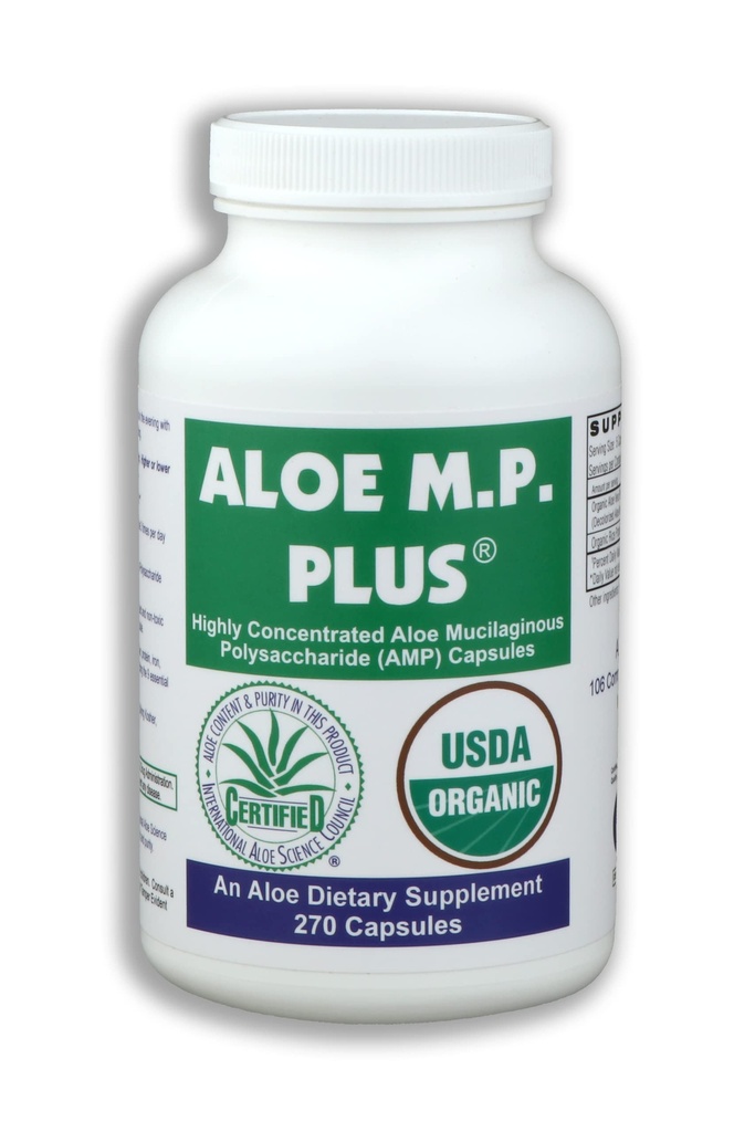 Capsule, USDA Organic Aloe Vera Polysaccharides AMP Supplemento per la salute digestiva e immunitaria