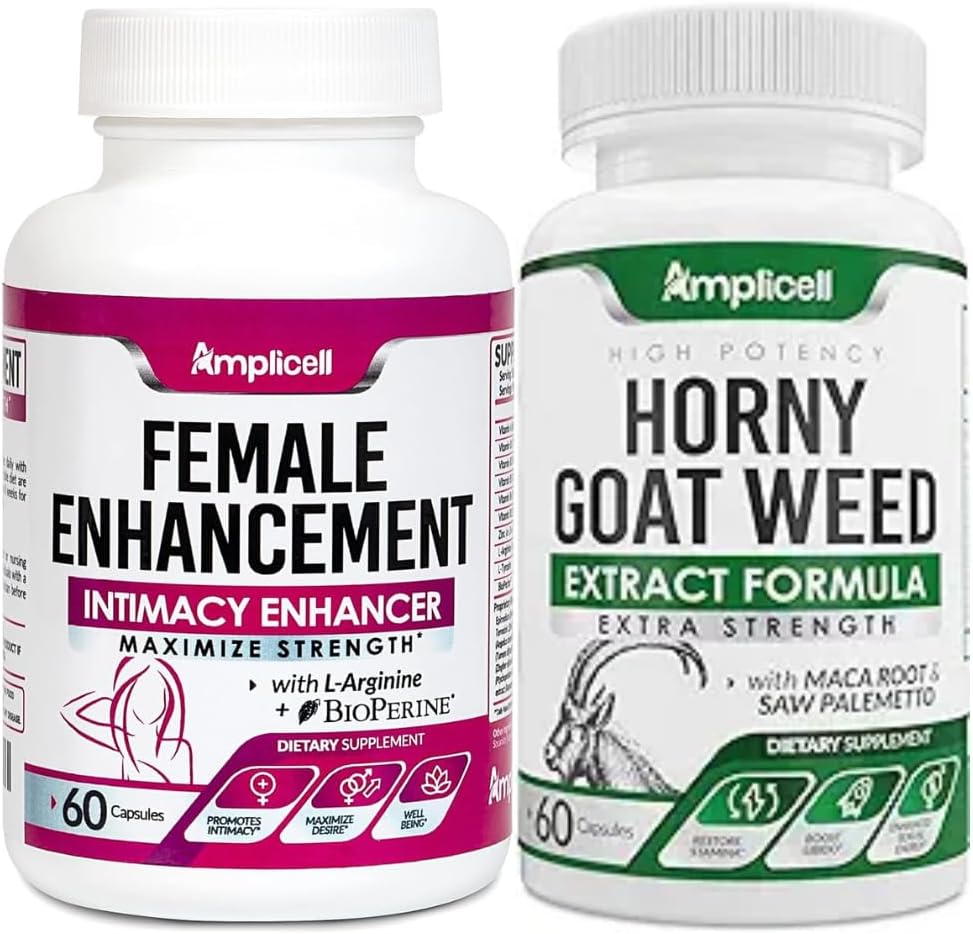 Pillole Weed per il potenziamento e la capra cornea femminile - Libido Booster per gli uomini e le donne - equilibrio ormone - Mood & Energy Pills - 60Caps
