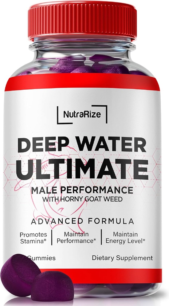 NutraRize Deep Water Ultimate Uomo Gummies - Official Deep Water Maschio Essentials, Premium Deepwater Ultimate Gummies for Men, Deep Water Ultimate Male Gummy, Performance Review (60 Gummies)