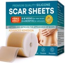 Fogli per cicatrici in silicone, Nastro per cicatrici in silicone(1.6"x 120" Roll-300CM), Nastro in silicone per cicatrici, Nastro per cicatrici chirurgiche, Strisce per cicatrici in silicone per C-Sezione, Tuck pancia, Keloid e cicatrici chirurgiche
