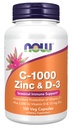 Ora Integratori, C-1000 Zinc & D-3, Supporto Immune Stagionale*, 100 capsule di Veg