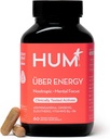HUM Uber Energy Adrenal Energy Support Supplemento con Ashwagandha Root, Ginseng, B Vitamine, Vitamina B6, B5 e Adaptogens, Integratori per il supporto della fame surrenale, 60 capsule vegane