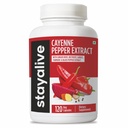 StayAlive Cayenne Pepper Capsules 960mg Super Estratto con Ginger, Aglio, Turco, Radice di barbabietola, Pepe Nero, 120 capsule Cayenne, Supporto Cardiovascolare & Immune System, Capsaicin Supplement Pills