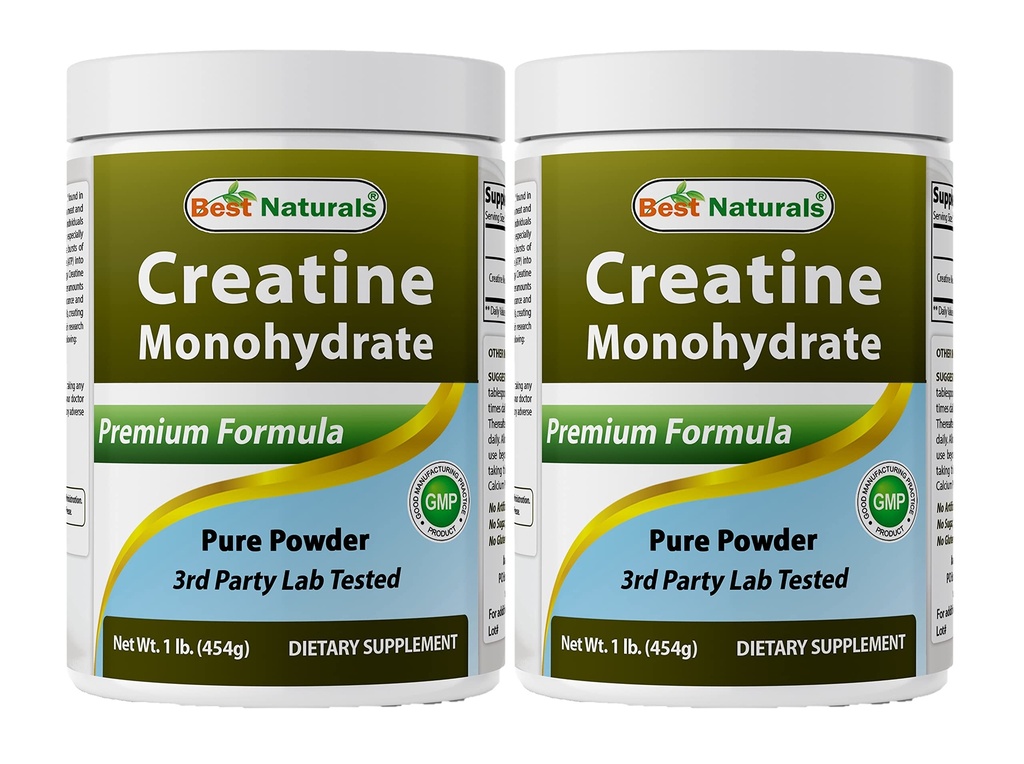 Migliore naturale creatina monoidrato 1 Lb polvere pura (1 LB (pacchetto di 2))