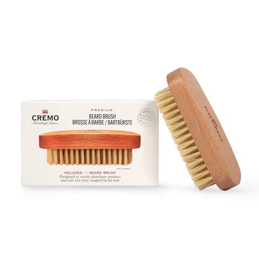 Cuscinetto Cremo Accessori, Pennello per cuscinetti Bristle 100% Boar con manico in legno - Forma, Stile e Groom