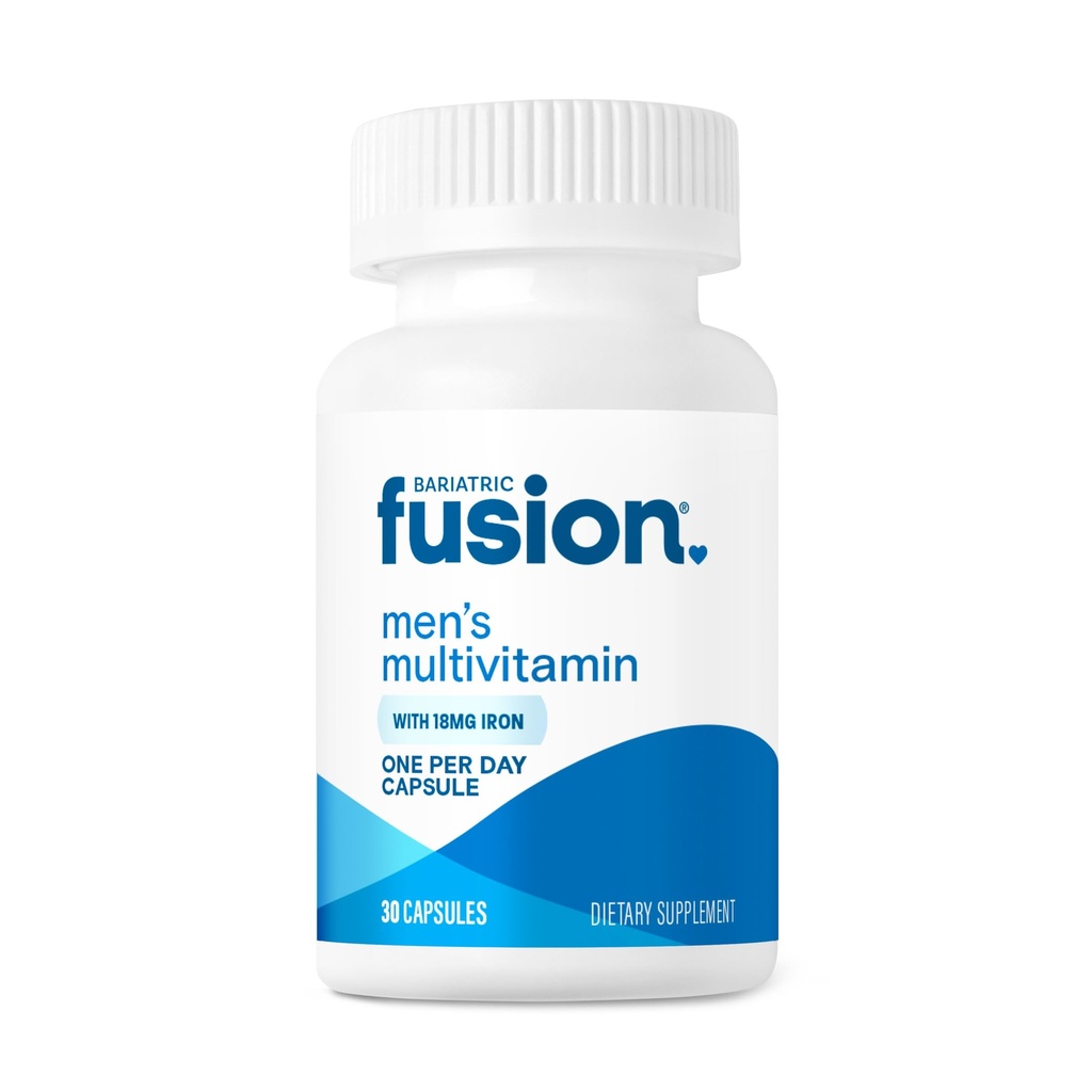 Fusione Bariatrica Una al giorno Multivitaminico Bariatrico con Ferro per Uomini | con Vitamine di supporto alla prostata e al cuore* | Gastric Bypass e Manica Gastrectomy | 30 Capsule | Alimentazione 1 Mese