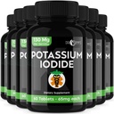 Potassium Iodide Pills Tablets - 7-Pack 130mg Serve Totale di 420Tablets -Dr Emys Potassium Iodide Tablets