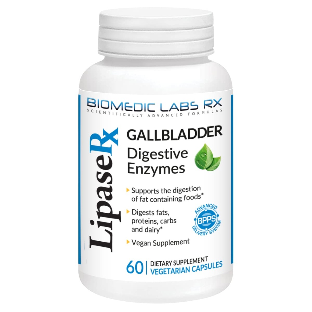 Formula della vescica, Lipasi, Protease e enzimi digestivi di Amylase per ridurre il Bloating - Formula vegetariana, 60 capsule di veg